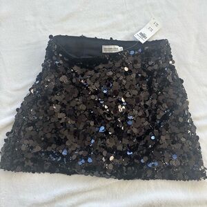 Abercrombie & Fitch Black Sequin Mini Skirt